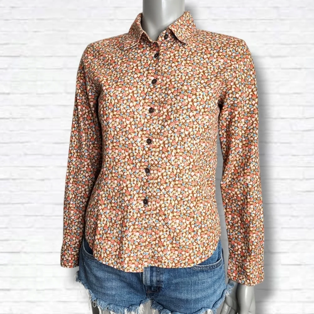 Boden Multicolor Floral Button Down Shirt - Picture 1 of 12